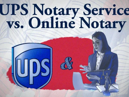 UPS Notary Cost vs. Online Notary