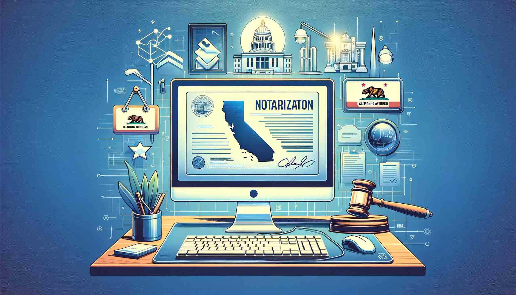 BlueNotary Authorized for Online Notarization in California Starting 2024