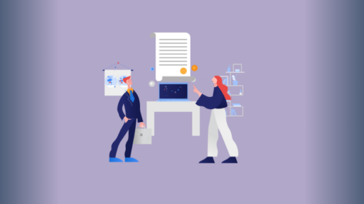 Two industry leader discussing about online notary