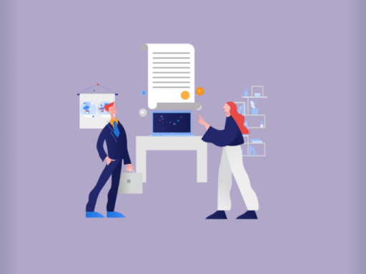 Two industry leader discussing about online notary