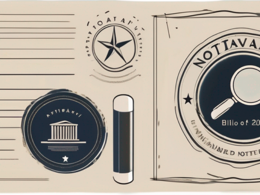 A notary public stamp