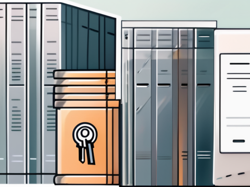 A stack of digital documents with a pen and a secure lock