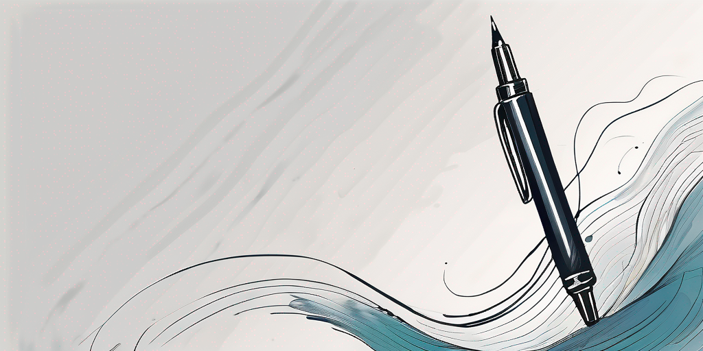 A stylized pen poised above an unsigned contract