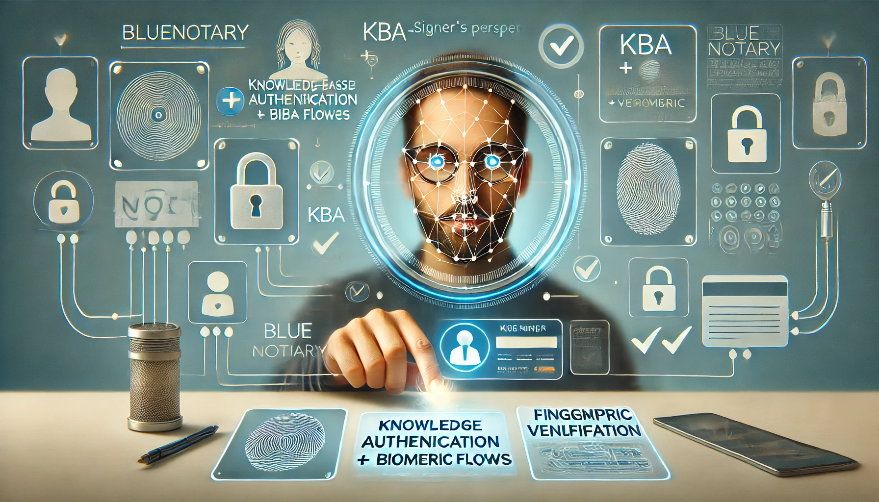 Security in Digital Transactions with KBA and Biometrics