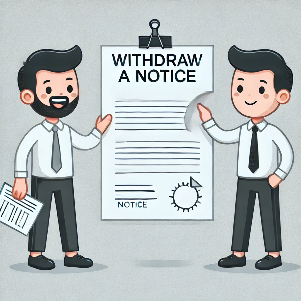 How to Withdraw a Notice