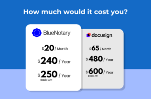 DocuSign vs. BlueNotary Pricing