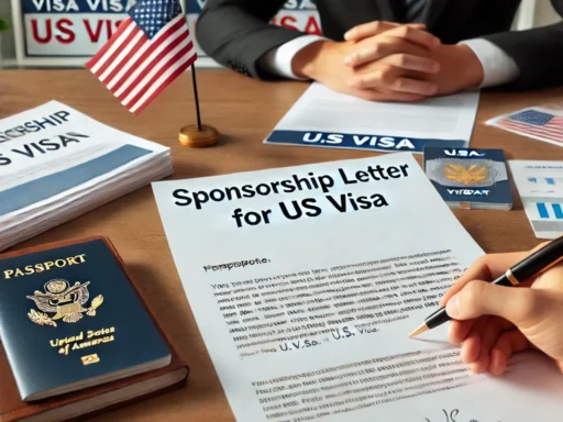 sponsor letter for us tourist visa