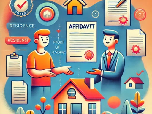 Affidavit for Proof of Residence