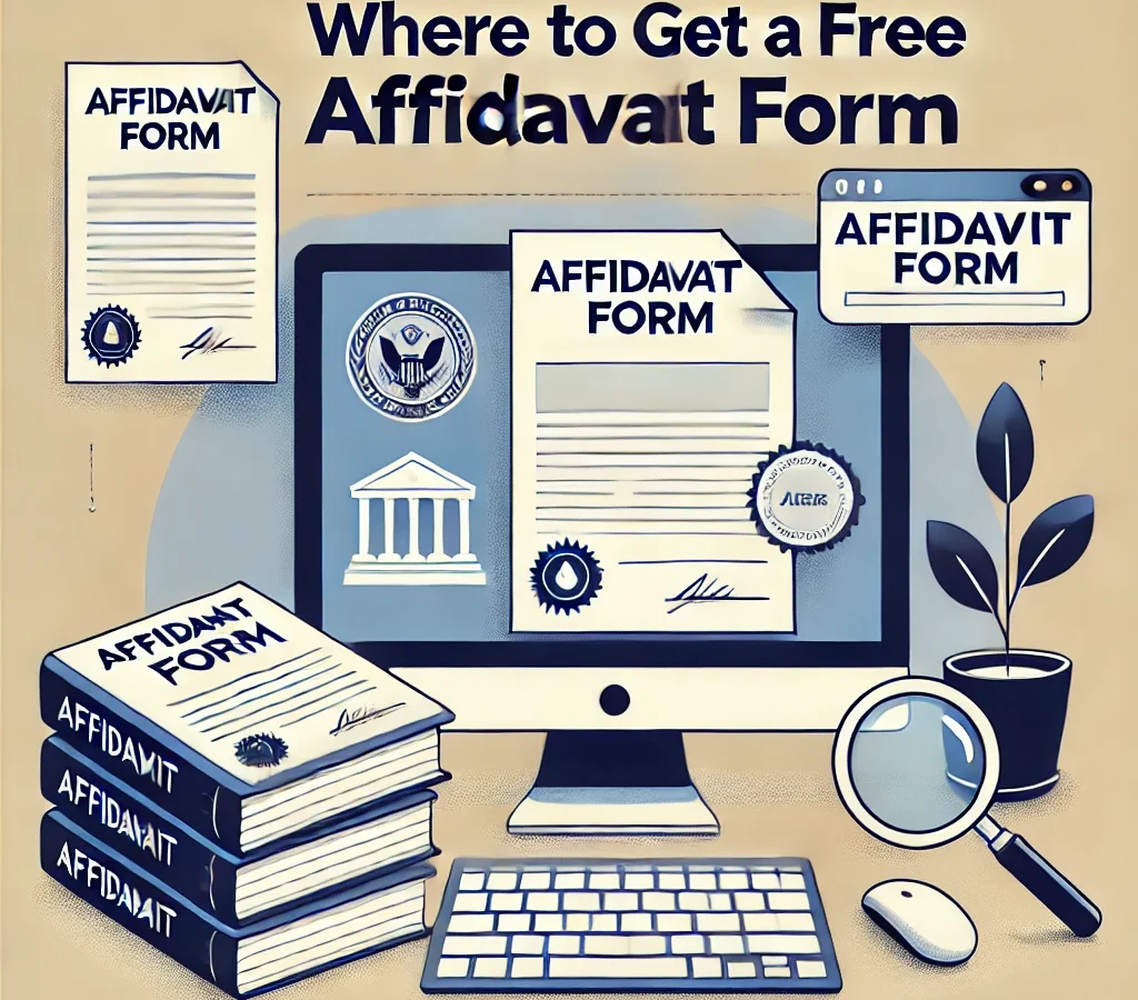 where can i get a free affidavit form