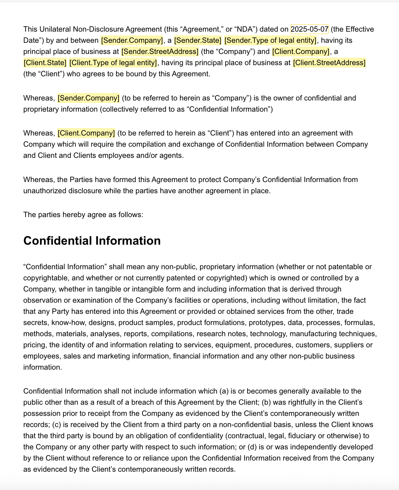 Legal Documents Template • BlueNotary