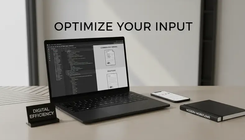 Split screen showing common PDF filling errors and their solutions