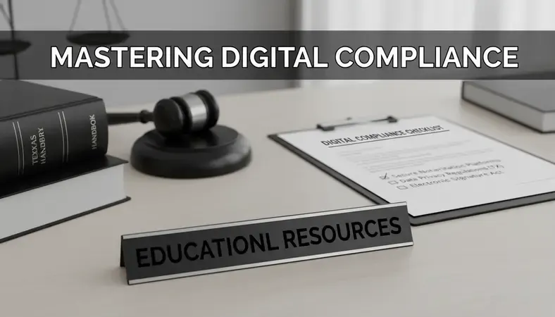 Digital compliance checklist and legal reference materials for Texas notaries