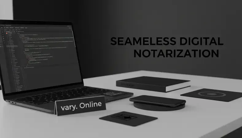 BlueNotary platform interface showing document upload and notary session workflow