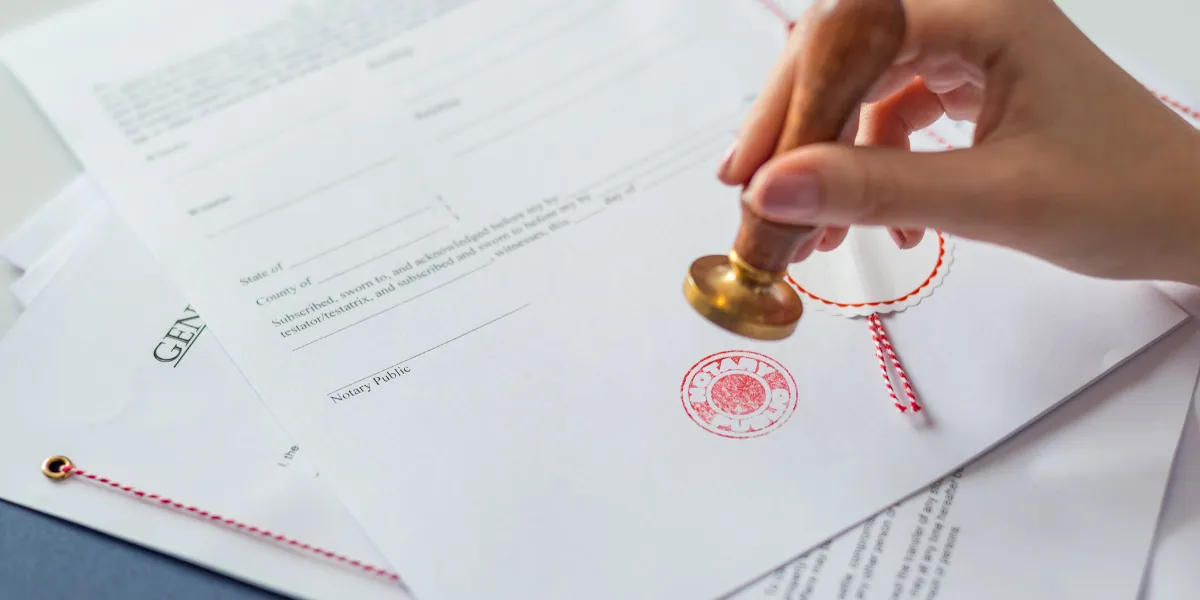 Digital notarization process for Florida business and real estate documents.
