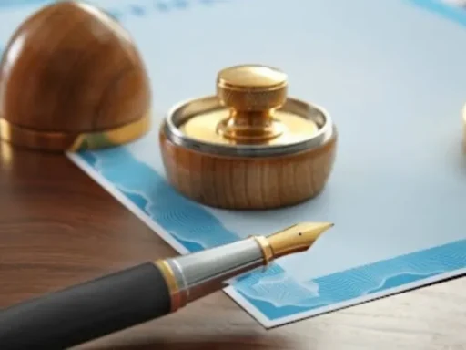 Notarized letter format with signature and notarial certificate