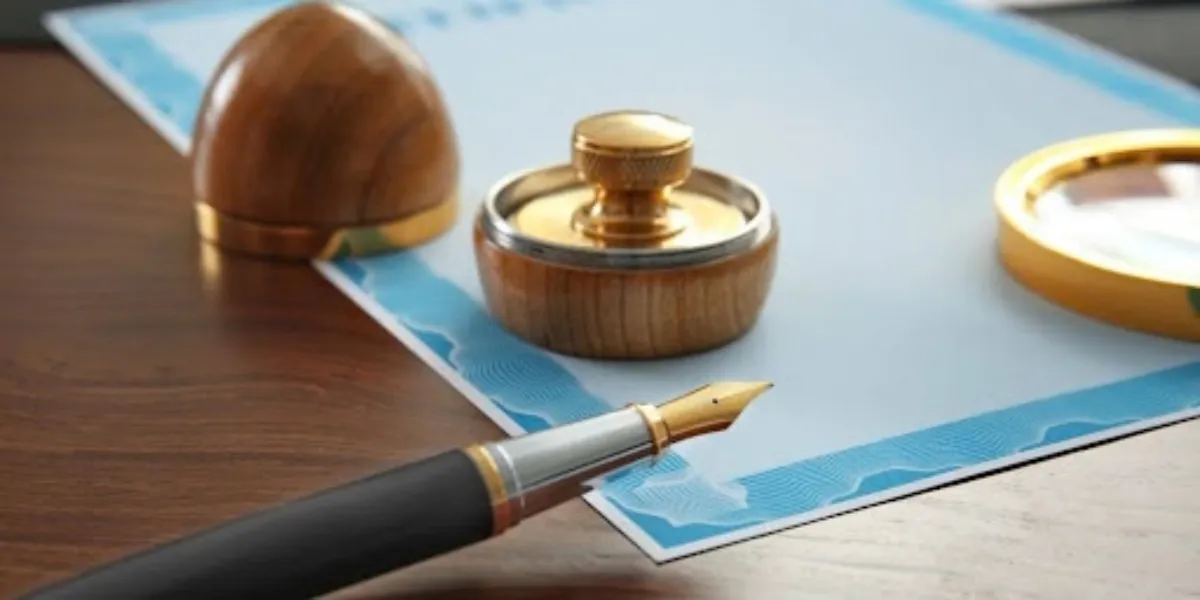 Notarized letter format with signature and notarial certificate